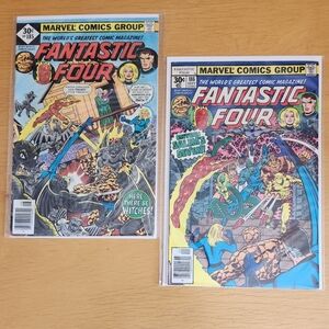 Fantastic Four #185 & #186 70s Marvel comics (Lot of 2)